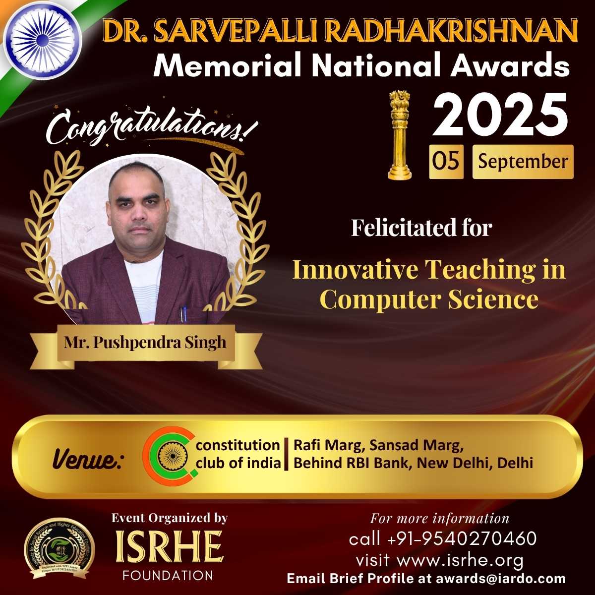 Mr. Pushpendra Singh